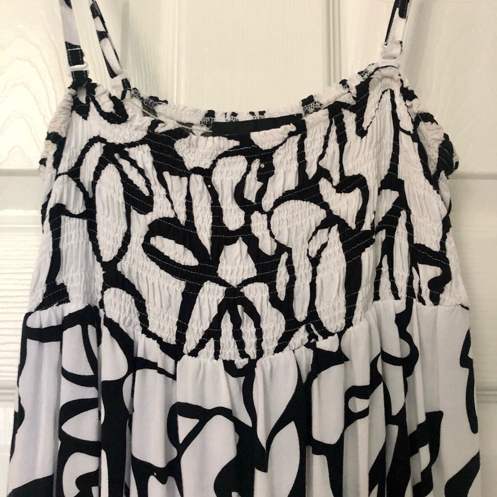 INC International Concepts Maxi Smocked Ruffle Dress - Picture 10 of 16